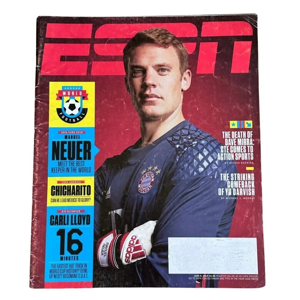ESPN June 6 2016 Manuel Neuer World Football Carli Lloyd